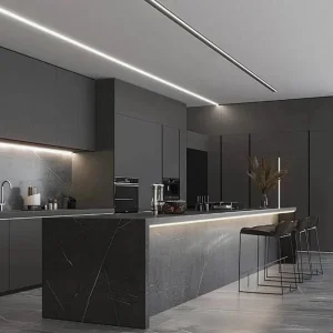 Foshan Modern Luxury Solid Wood Kitchen Cabinet Set Units Home Furniture Customized Shape Aluminium /Island Design Shaker Modular Kitchen Cabinets