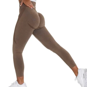 S001 Women Outdoor Elastic Compression Scrunch Back Seamless Yoga Leggings