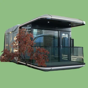 Casa de cápsula espacial prefabricada moderna con cocina de lujo