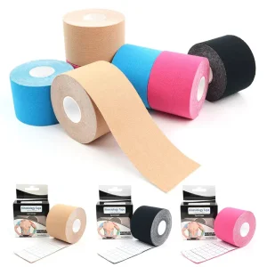 Original Water-Resistant Kinesiology Tape with Logo Immediate Pain Relief Latex Free K Tape Roll