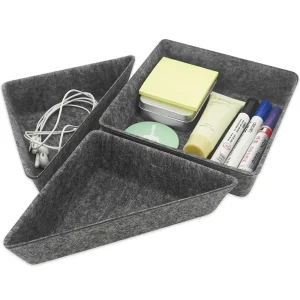 Wholesale Multifunctional 4PC Felt Drawer Organizer Indoor Use Storage Bin Office Desk Organizer Drawer Dividers Pricelist, Companies