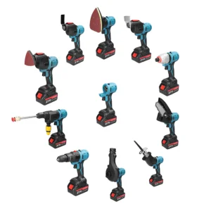 Professional 11-in-1 Brushless Impact Drill Power Tool Set OEM Suitcase DIY Sockets Bike Repair Combo for Carpentry Household