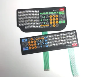 Custom Flat Button Prssure Sensitive Polyester Switch Graphic Overlay Membrane Switch for Infusion Pumps