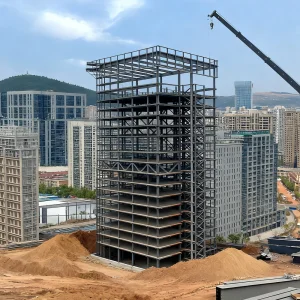 Multi Story Steel Frame Apartment Building With Custom Engineering Drawings for Residential Projects