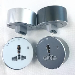 Aluminum Modular Power Track Socket with USB