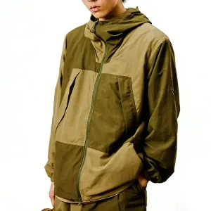 Color Block Hooded Windbreaker