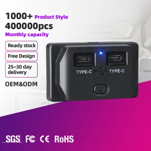 Bus Seat Back USB Power Outlet Dual Port Type C Pd USB Charger Socket a with Protection