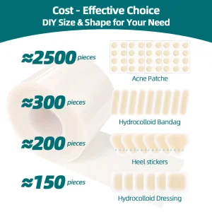 Cuttable Home Hydrocolloid Bandages for Wounds Blister Dressing