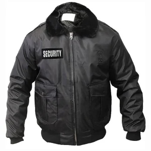 Wholesale Watch-Guard Bomber Jacket (Black) Custom Make Security Uniform Bomber Jacket