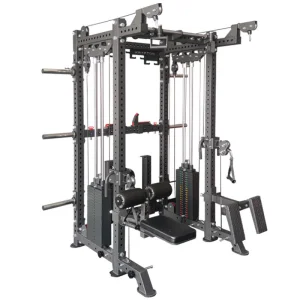 Wholesale Commercial Fitness Squat Rack Lat Pulldown Cable Crossover Power Rack Multifunctional Smith Machine