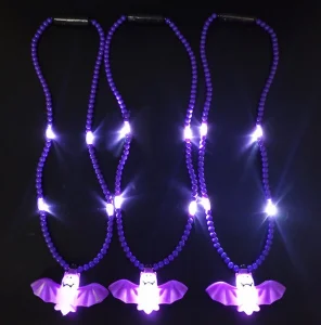 LED Glow in The Dark Mardi Gras Beads Necklace Light up Necklace for Party Decoration
