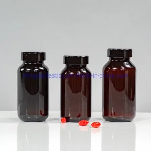 Pet 175ml Prescription Packaging/Food Grade Plastic Medicine Sloping Shoulder Bottle PCR Material