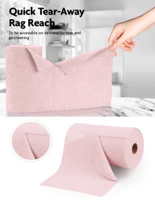 Reusable Paper Towels 75pack Tear Away Microfiber Cleaning Cloths for Car and Home