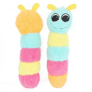 Caterpillar Plush Soft Pet Dog Chew Toys with Squeaker Inside