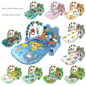 AiJH Wholesale Toys Infant Piano Playmat Rattles Toys Multifunctional Musical Activity Gym Baby Play Mat Toys