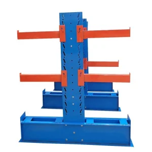 Wire Shelves Heavy Duty Steel Pipe Storage Long Arms Metallic Double Side Cantilever Racking