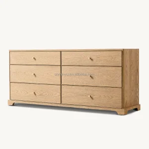 Minyu 2024 New Design Luxury Classic Solid Wood 6-drawer Dressers Living Room Furniture Chest Cabinet