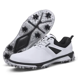 Men's Professional Training Waterproof Leather Golf Shoes