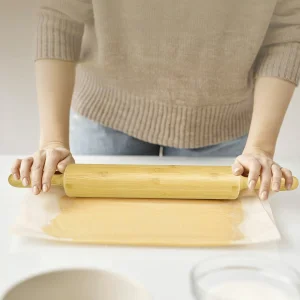 High Quality Bamboo Wood Dough Roller Rolling Pin Laser Logo Eco-Friendly Household Baking Kitchen Various Sizes