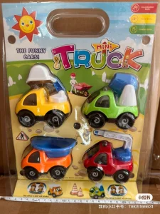 Cartoon Sliding Engineering Car Children's Educational Toy Mixer Truck Fire Truck