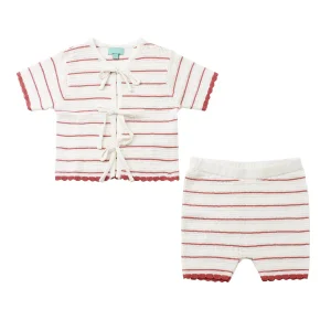 Adorable Stripes Knit Sweater Suit for Baby Boys and Girls Kids Clothes Fashion Clothing Baby Wear
