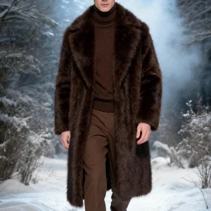 Winter Men Loose Long Overcoat
