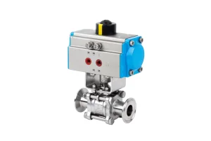 Stainless Steel Sanitary Hygienic Pneumatic Actuator Ball Butterfly Valve