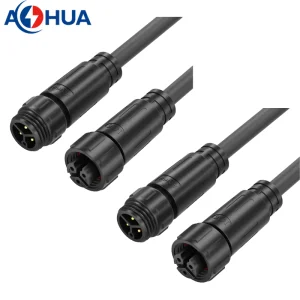 3 Pin Solar LED Lighting Power Cable Driver Waterproof Connector