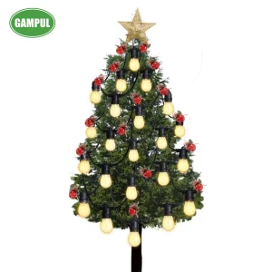 14.6m S14 Bulbs Solar LED String Lights