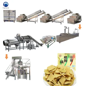 Linha de Produção de Salada de Bugles de Massa Frita Puffada em Aço Inoxidável com Crosta de Arroz