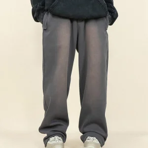 Manufacturers Custom Streetwear Acid Wash Sweat Pants Men Sunfaded Sweatpants