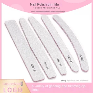 Professional Custom Dual-sided Sponge Nail File 100/180 Grit
