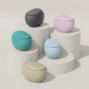 High Quality Egg Shape Multi Colored Smart Toilet Electric Auto Washing Seat Heating Integrated Tankless Wc Intelligent Toilet