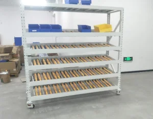 Estantería de pista de rodillos inclinada