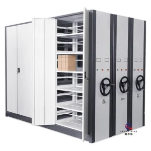 Professional Manual Compact Shelving, Heavy Duty Steel Mobile Filing System for Hospital & School Document Room