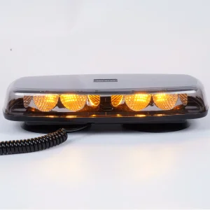 12V-24V IP65 Waterproof Magnetic Mount Mini LED Strobe Light Bar Amber Offroad Mining Emergency Warning Light