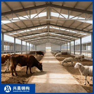 Climate-Adaptive Steel Building Prefab Metal Storage Farming Equipment Steel Structure Sheep/Goat/Pig/Hog/Cattle/Cow/Poultry House/Shed