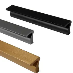 Custom Color Length 7 Shape Furniture Hardware Aluminum Wardrobe Cabinet Hardware Long Aluminum Drawer Handle