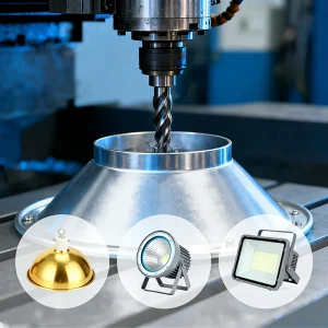 OEM Custom Lighting Components Bulb Fixture Hardware High Volume LED Bulb Manufacturing CNC Metal Parts Milling Turning Service