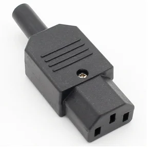 15A 250V 3 Conector Fêmea de Adaptador de Energia Rewireable IEC C13 para C14 Conector