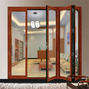 Aluminum Folding Door Glass Bifold Door with Tempered Double Glazing