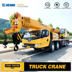 XCMG Oficial de segunda mano 25t 50 Ton 70ton 100 Ton 130ton 220t Construcción elevación de grúa de camión móvil hidráulica usada Precio Para la venta