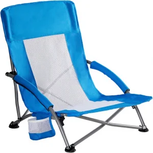 NBT Outdoor Low Profile Beach Chair Folding Camping Chair