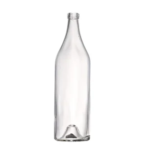China 1000 ml liquor clear glass bottle with cork