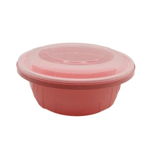 Round Plastic Bowl Container with Lid
