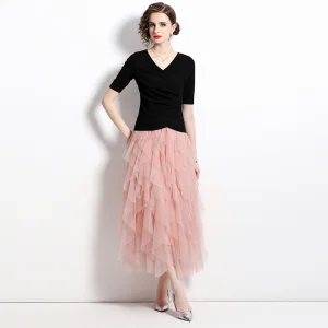 Vestido de Verão em Conjunto de Saia Casual