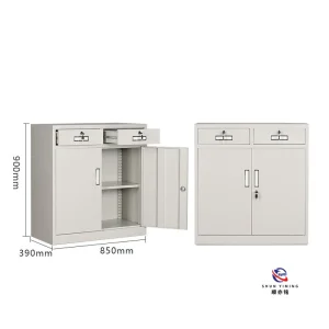 Modern School Office Steel Cabinet Metal Storage Locker with Swing Doors for Teacher Room Furniture High Quality