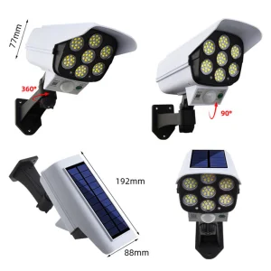 Surveillance Cameras 77 LED Simulation Monitoring Security Lighting