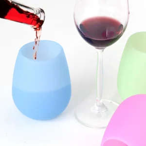 Silicone Red Wine Portable Red Wine Cup Eco-Friendly Anti-Fall Anti-Skid Water Cup Folding Colorful Beer Container
