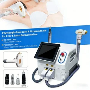 2-in-1 Professional 808 Diode Lase Removal Hair Removal Tattoo Removal Machine